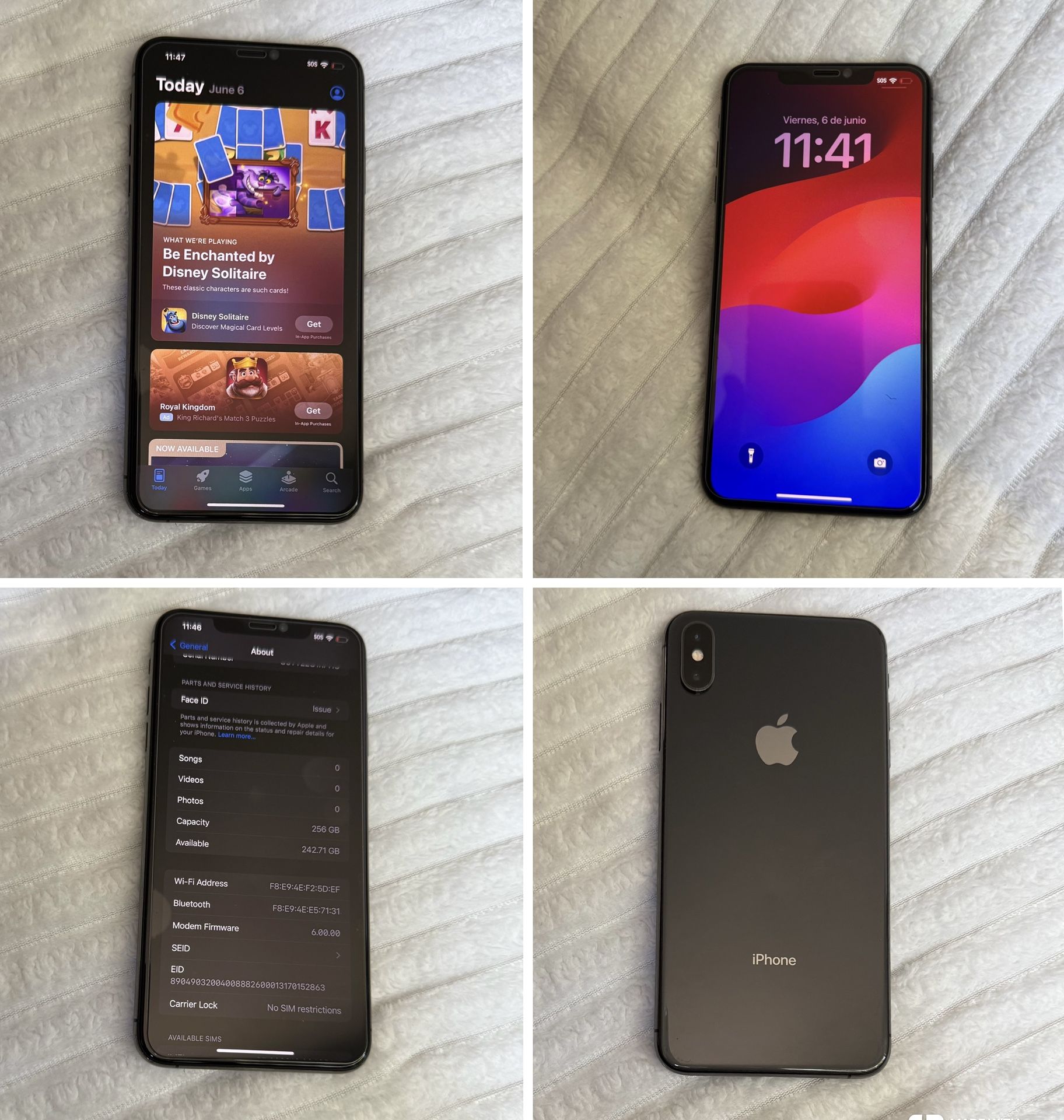 iPhone XS Max. Factory Unlocked