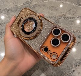 Luxury Gold Rhinestone Case – iPhone 17 Pro Max / 18 Pro Max