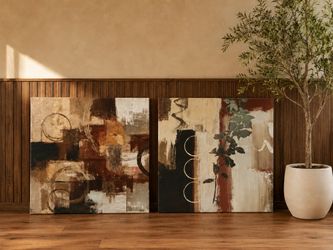 Large Canvas paintings 2 piece wall decor Set
