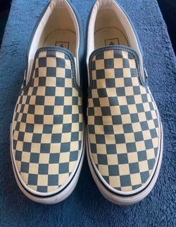 Men’s Light Blue checkered Vans 10.5