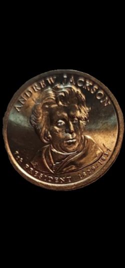 USA ANDREW  JACKSON, A GOLDEN DOLLAR COIN.