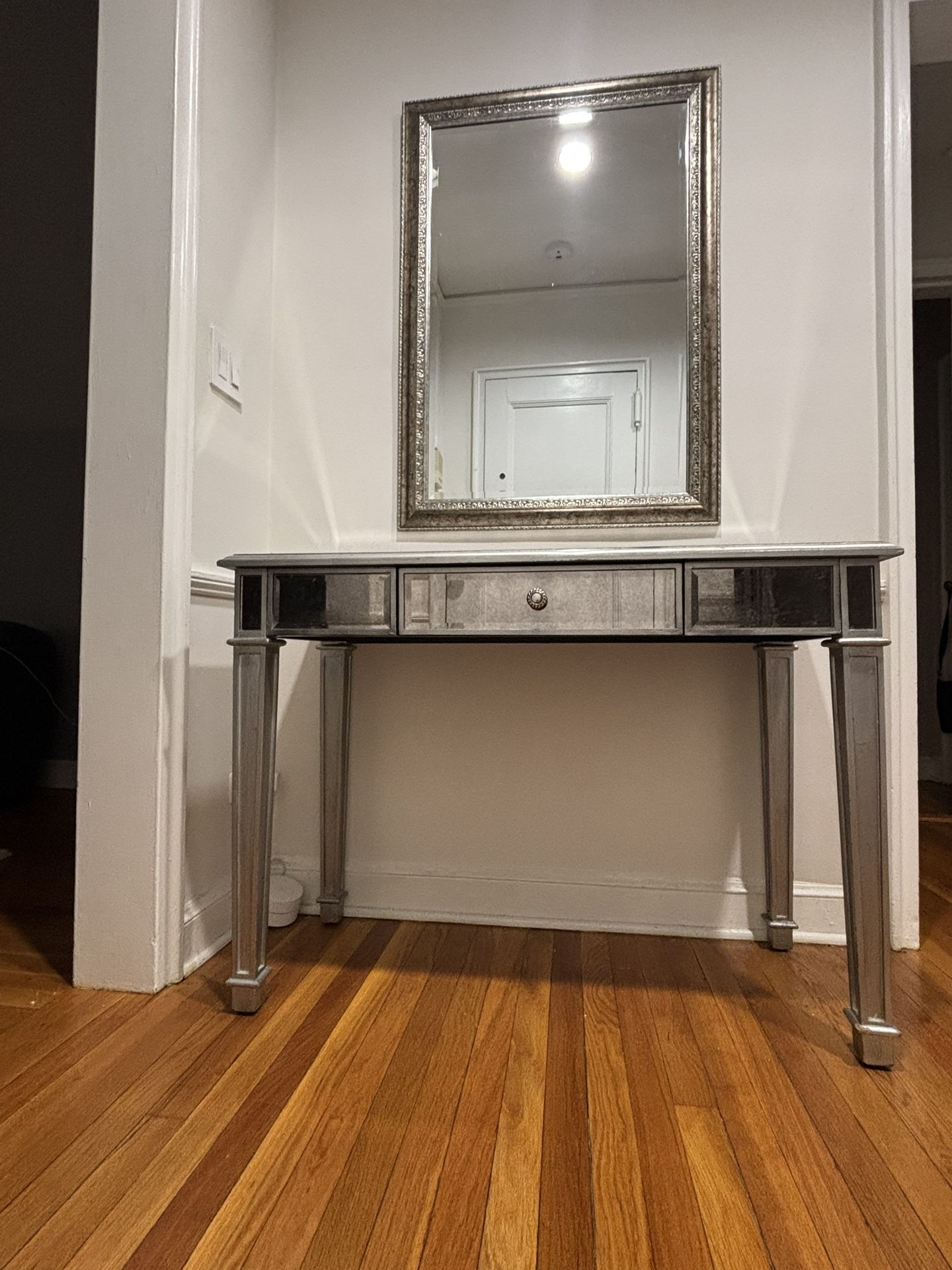 Glass Entryway/makeup Console Table