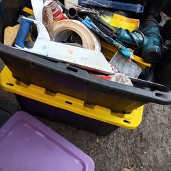 Totes Full Of Drywall Tools