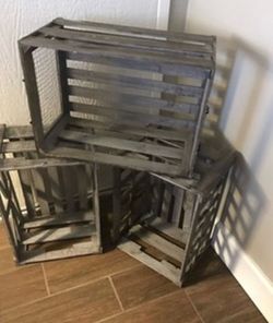 Cute gray crate bins