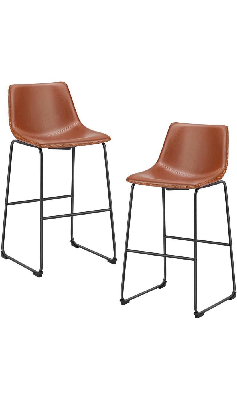 New Dumos 26” Black Counter Stools (Set of 2)