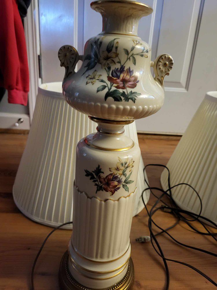 Antique Hand Painted Lamps
