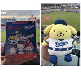 Pompompurin Hello Kitty and Friends Dodgers Plush