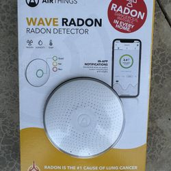 Airthings Wave Radon Battery Operated Smart Radon Detector