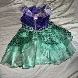 Disney Ariel Little Mermaid Costume Dress — 12-18 Months