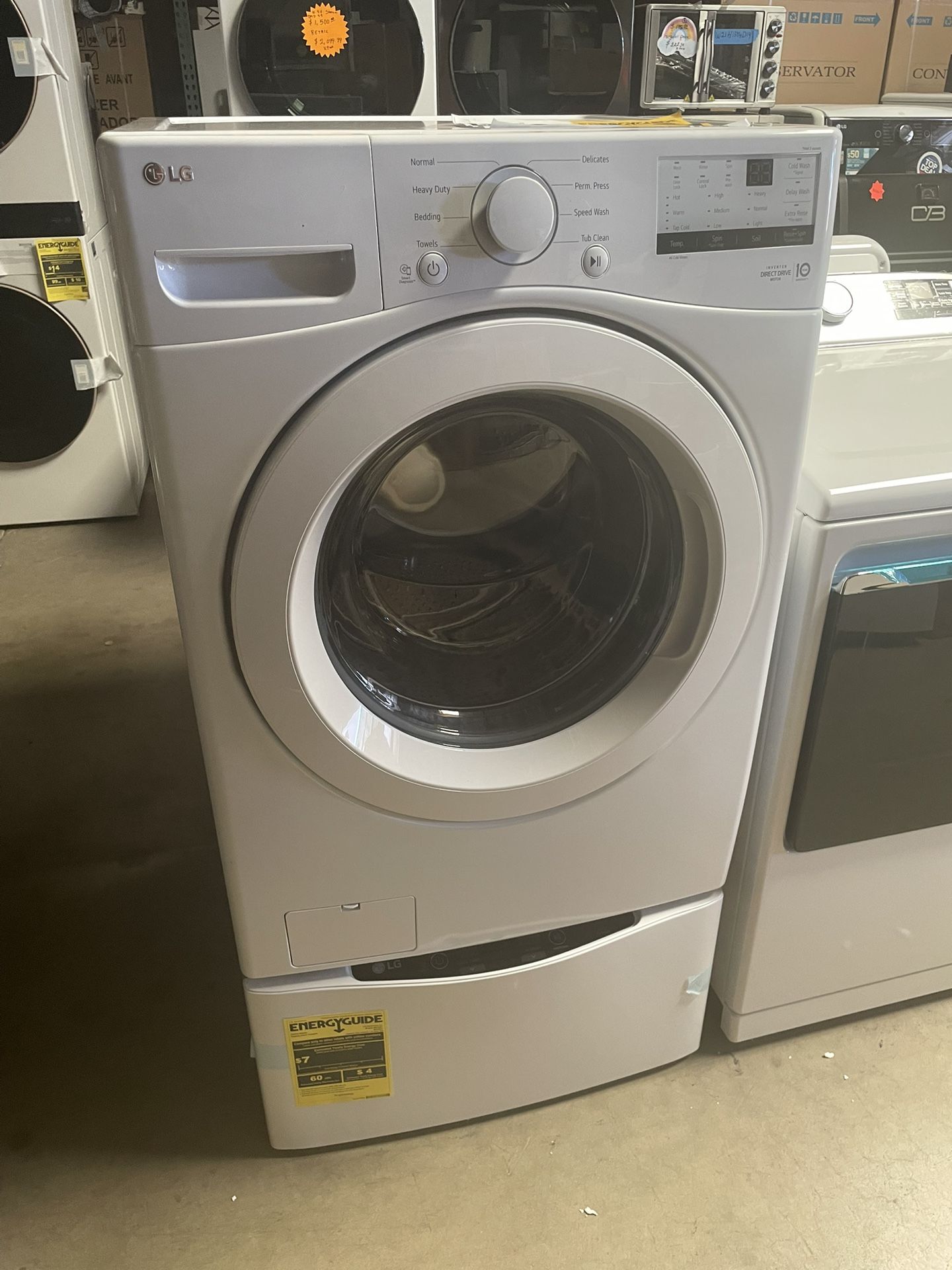 Washer 4.5 And Pedestal 1.0 Cu Ft LG White