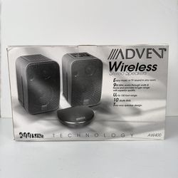 Advent AW400 Wireless Stereo Speakers 900MHz Pre-owned Complete Tested