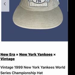 VINTAGE  NEW YORK YANKEES HAT 