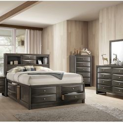 Set 4275 Emily Storage Bedroom 5pc Queen 😎😎😎