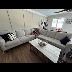 Sectional Couch and Tables