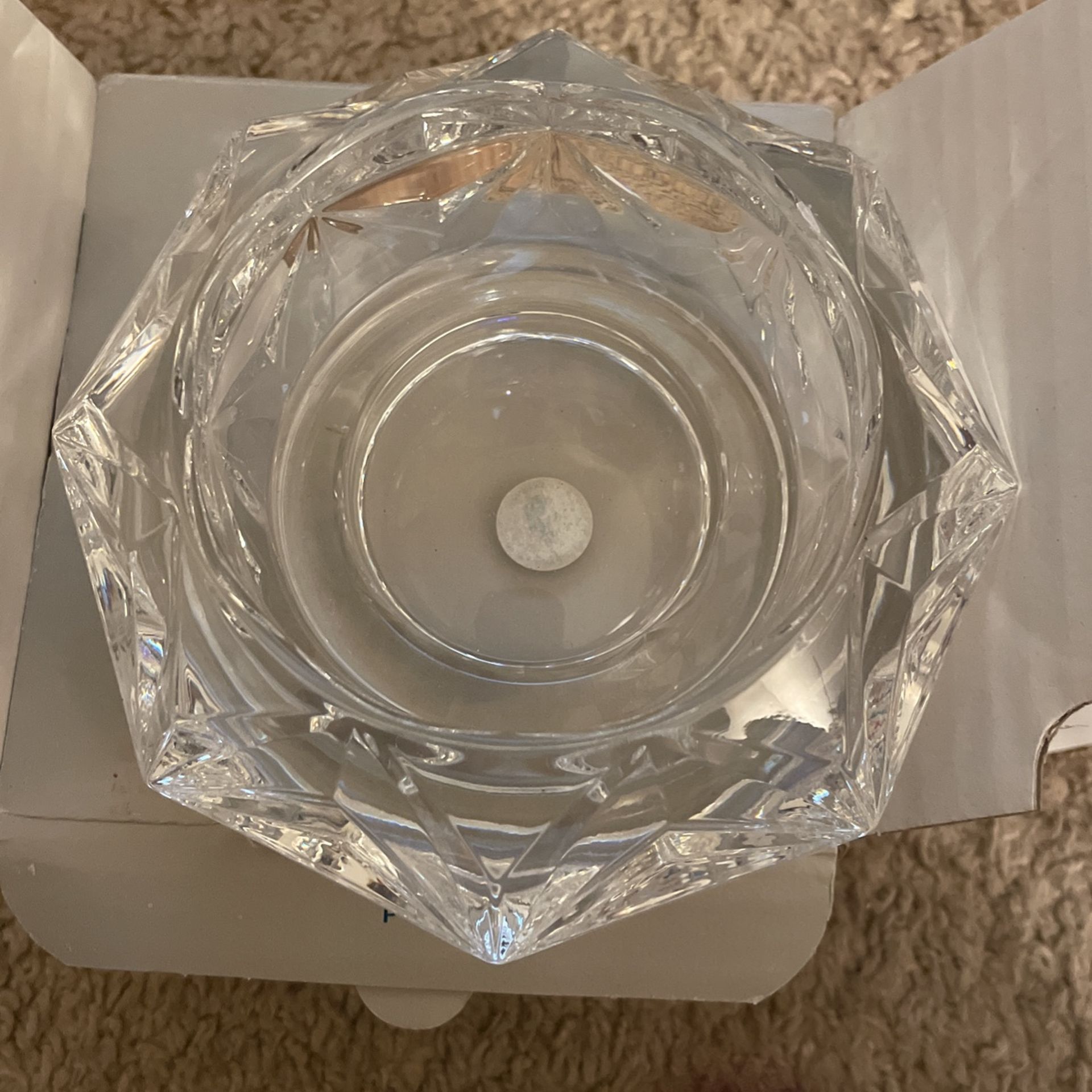 Lead Crystal Candle Holder By partylite.