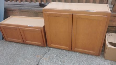 Two Matching  Style  Upper Wall Kitchen Cabinets