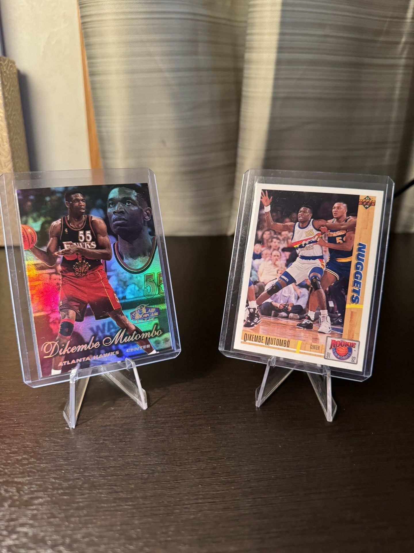 Dikembe Mutombo Rookie Card & Showcase Holo