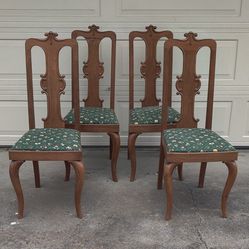 Dining Chair Set of 4 Solid Wood Kitchen Chairs