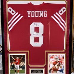 49ers. Steve Young. Custom Jersey Frame