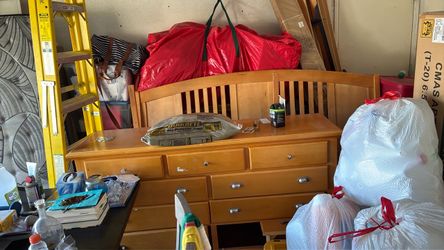 King size bed frame and dresser