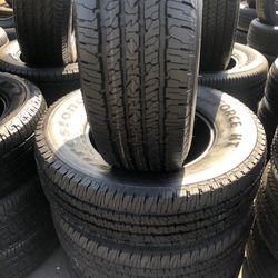 SET OF FOUR TIRES LT 275/70/18 FIRESTONE SEMI NEW 95%TREAD LIFE $400 PRICE INCLUDES PROFESIONAL ISTALATION AND TAX