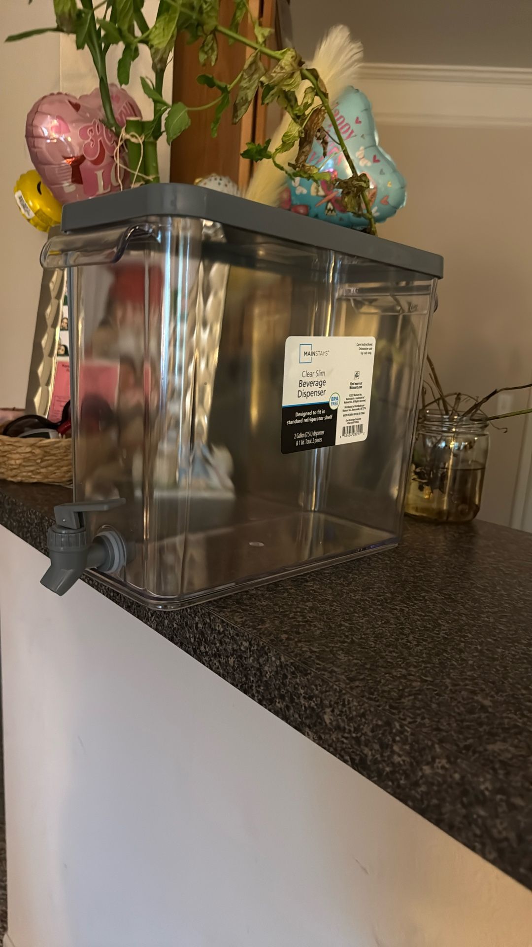 Clear Slim Beverage Dispenser 