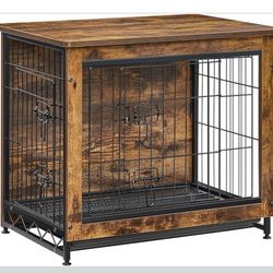 Dog Crate Furniture, 27.2" Side End Table, Modern Kennel for Dogs Indoor to 30 lb~NEW~Rustic Brown