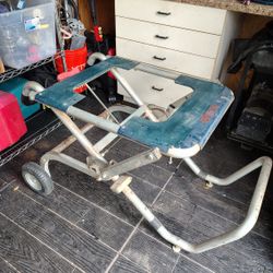 Bosch Portable Folding Gravity Rise Table Saw Stand with Wheels
