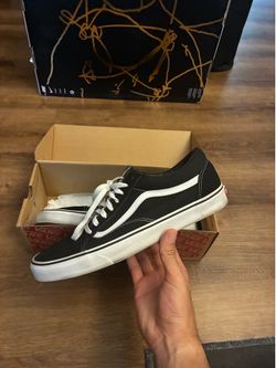 Vans black white Sz 14