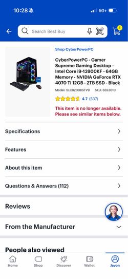 CyberPowerPC - Gamer Supreme Gaming Desktop