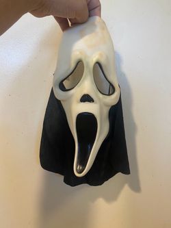 Ghostface Scream Halloween Costume Adult Mask Adult Size = 11.5” X 6”