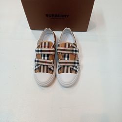 Burberry Check Velcro Sneakers Kids