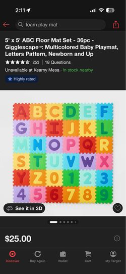 Gigglescape ABC Foam Floor Mat Set 36pc