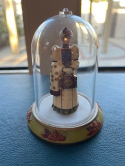 Avon Lady Figurine Under Glass Dome