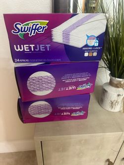 Swiffer WetJet Multi-Surface Floor Cleaner Spray Moping Pads Refill - Unscented - 24ct: Cotton, Multipurpose, 5.512 Depth
