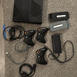 Xbox 360 with controllers 