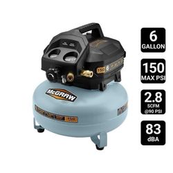 McGraw Air Compressor 6gallon, 150psi, Oil-free