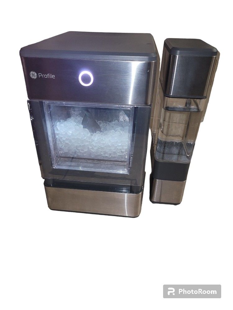 GE Profile Opal Nugget Machine Countertop Ice Maker with side tank - Stainless