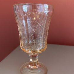 Pink Glass Goblet-Sugar Bowls