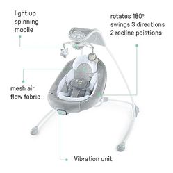 Ingenuity InLighten Soothing Baby Swing, Infant Rocker, Braden, Used - $5 Delivery (#1072)