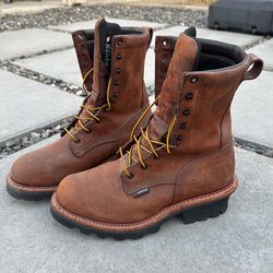 Red Wing pool climbing boots steel toe