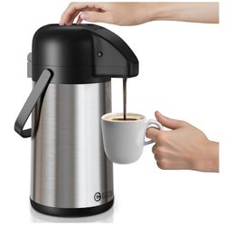 Geouja Stainless Steel Airpot Coffee Carafe (64 oz / 1.9L)  $14.99