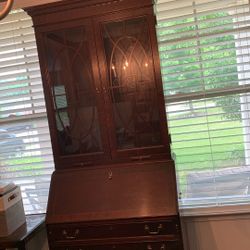 Jasper Cabinet Secretary Desk, Chippendale Style Mahogany