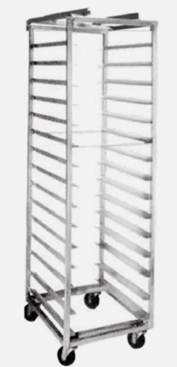 15 Slot End Load Single Tray Slide Baxter BSRSB-15 Roll In Oven Rack Stainless Steel Hi-Temp Wheels #5168