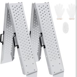 Arejonner 77.7 inches Long and 8.6 inches Wide Heavy Duty Folding Loading Ramp, 1500lb Capacity, Motorcycle; Lawn Mower; Snow Plough; Bikes; ATV; UTV;