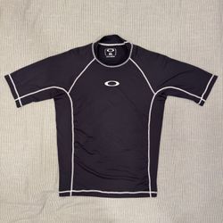 Oakley Rash Guard Shirt Short Sleeve Black/White