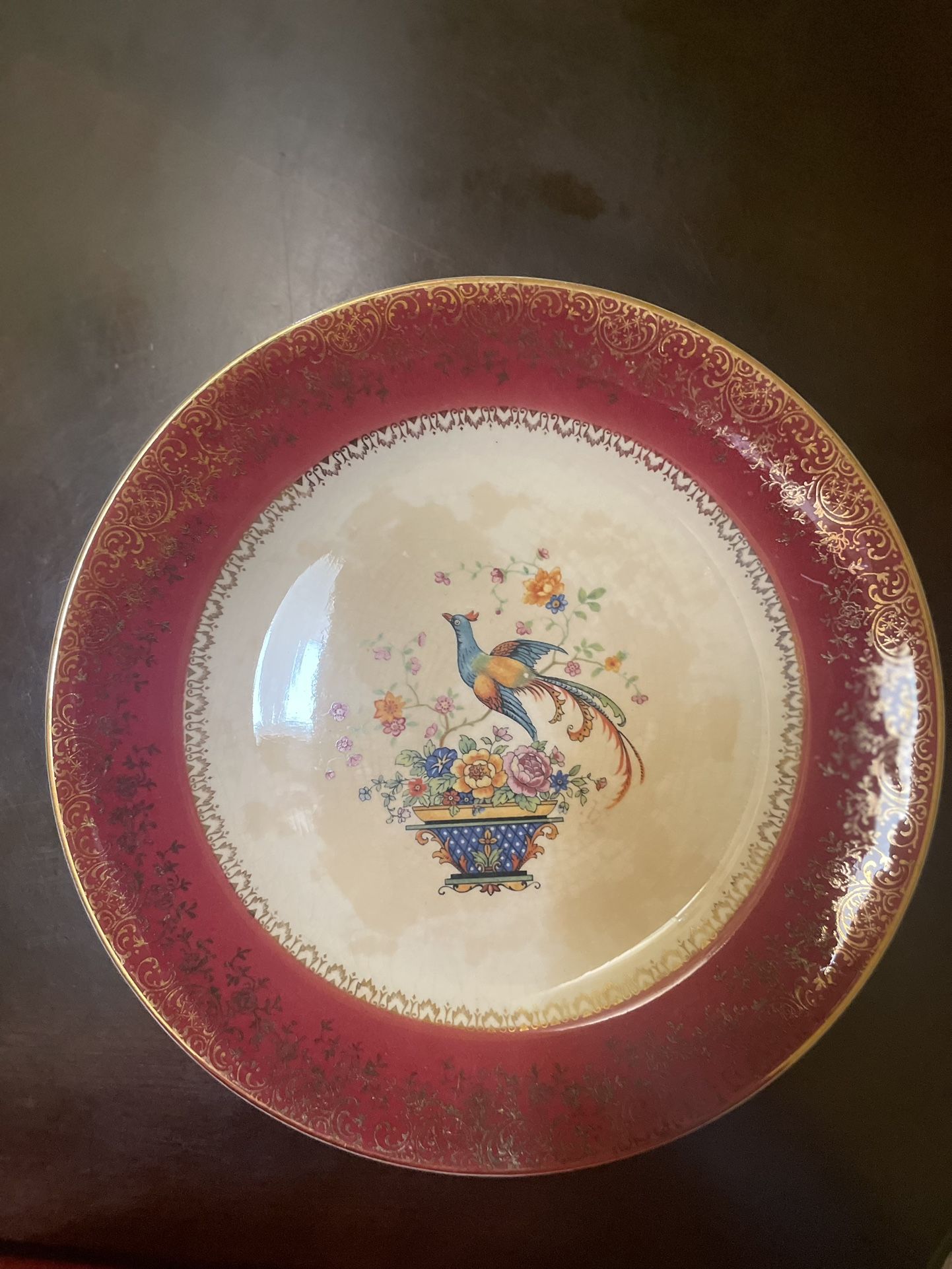 Century by salem 23 karat gold bird plate