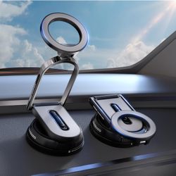 Coverado for Magsafe Car Mount, Magnetic Car Phone Holder, 360° Rotation Strong Magnet Car Phone Mount Dash Cell Phone Holders for Your Car, Suction C