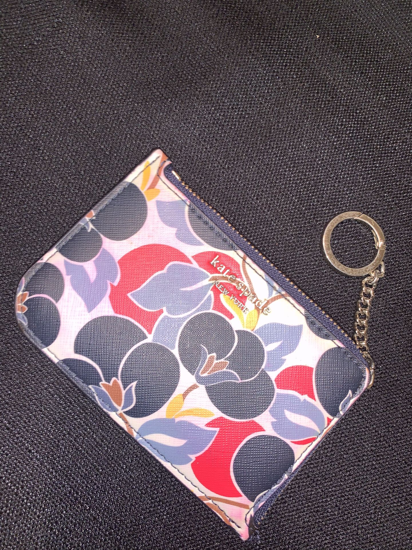 Kate Spade New York Multicolored floral keychain wallet