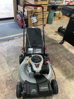 Murray 22 in. 140 cc Briggs & Stratton Walk Behind Gas Self-Propelled Lawn Mower with Front Wheel Drive and Bagger